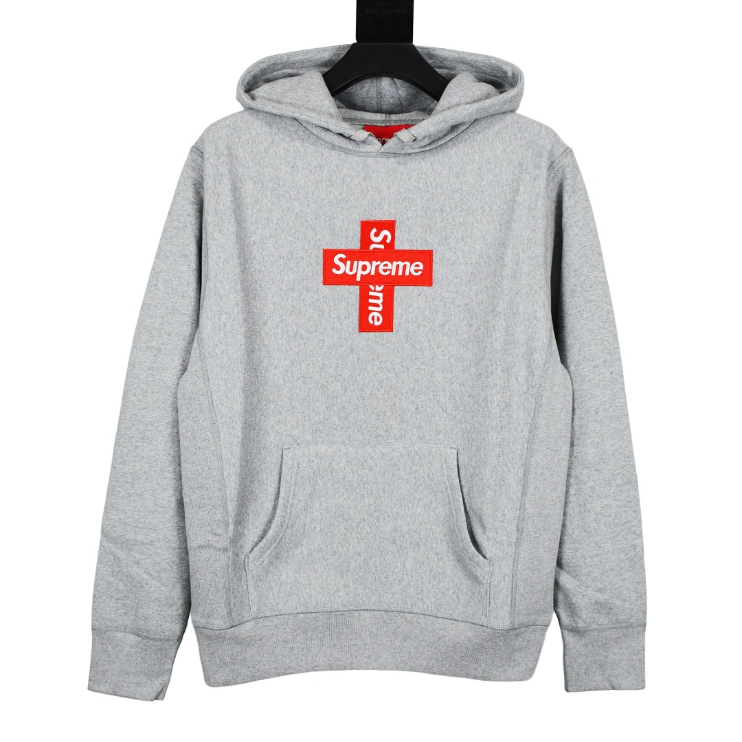 Supreme Cross Box Logo Hooded Sweatshirt