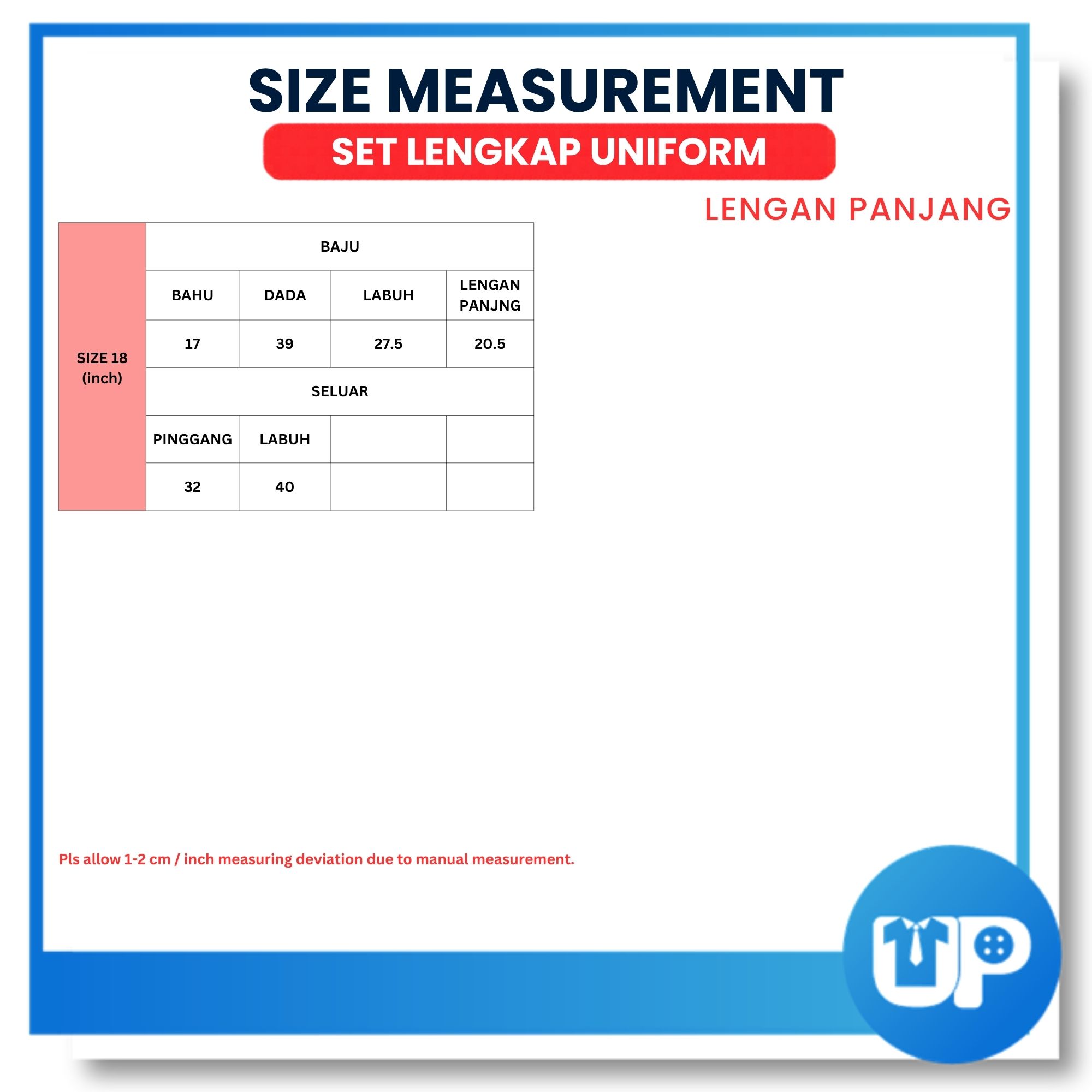 (SET LENGKAP) BSMM Pakaian Seragam Uniform Lengakap Bulan Sabit Merah Malaysia Sekolah Rendah