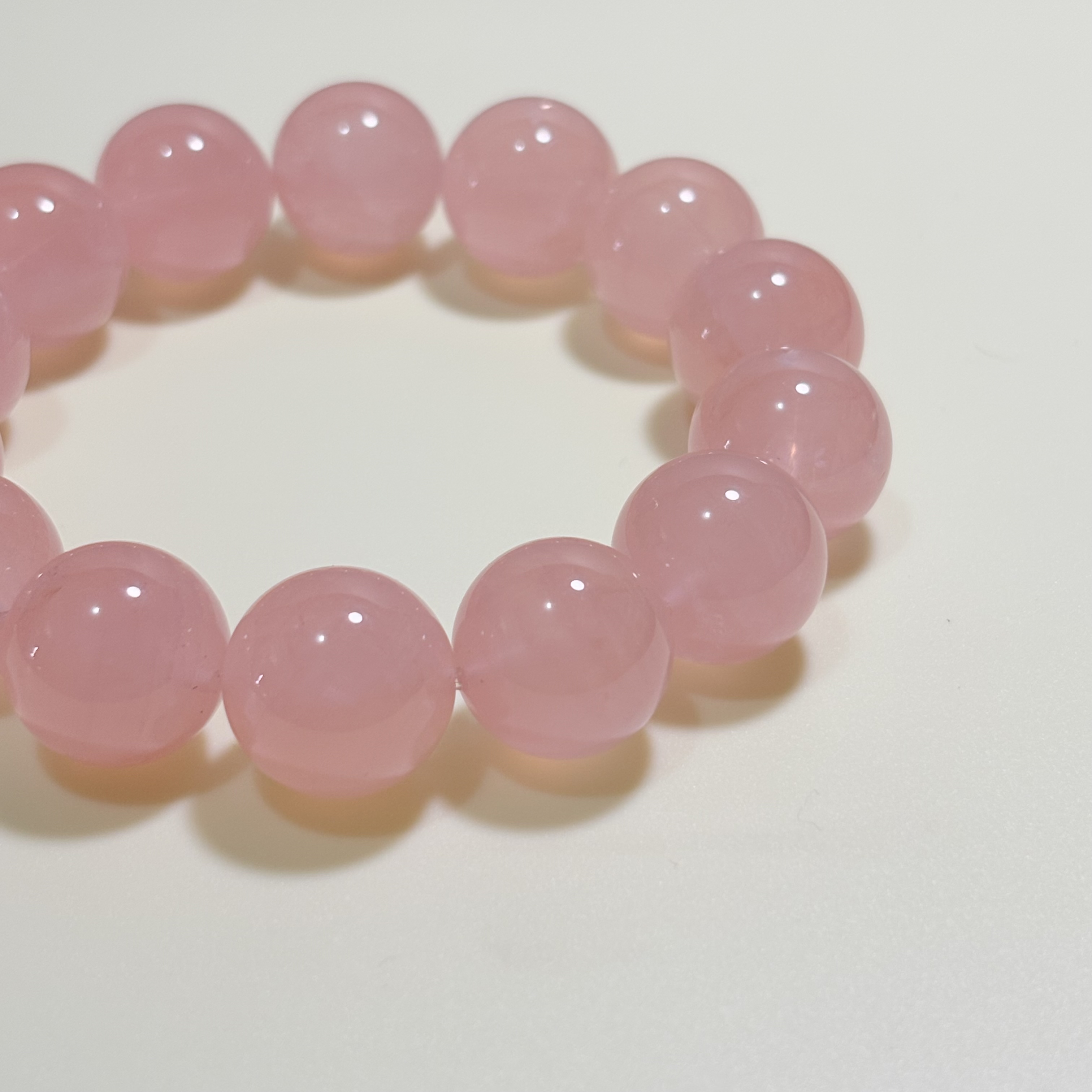 【人緣】馬粉晶手串 No.4564 l規格：16mm珠18 cm手圍｜附送證書