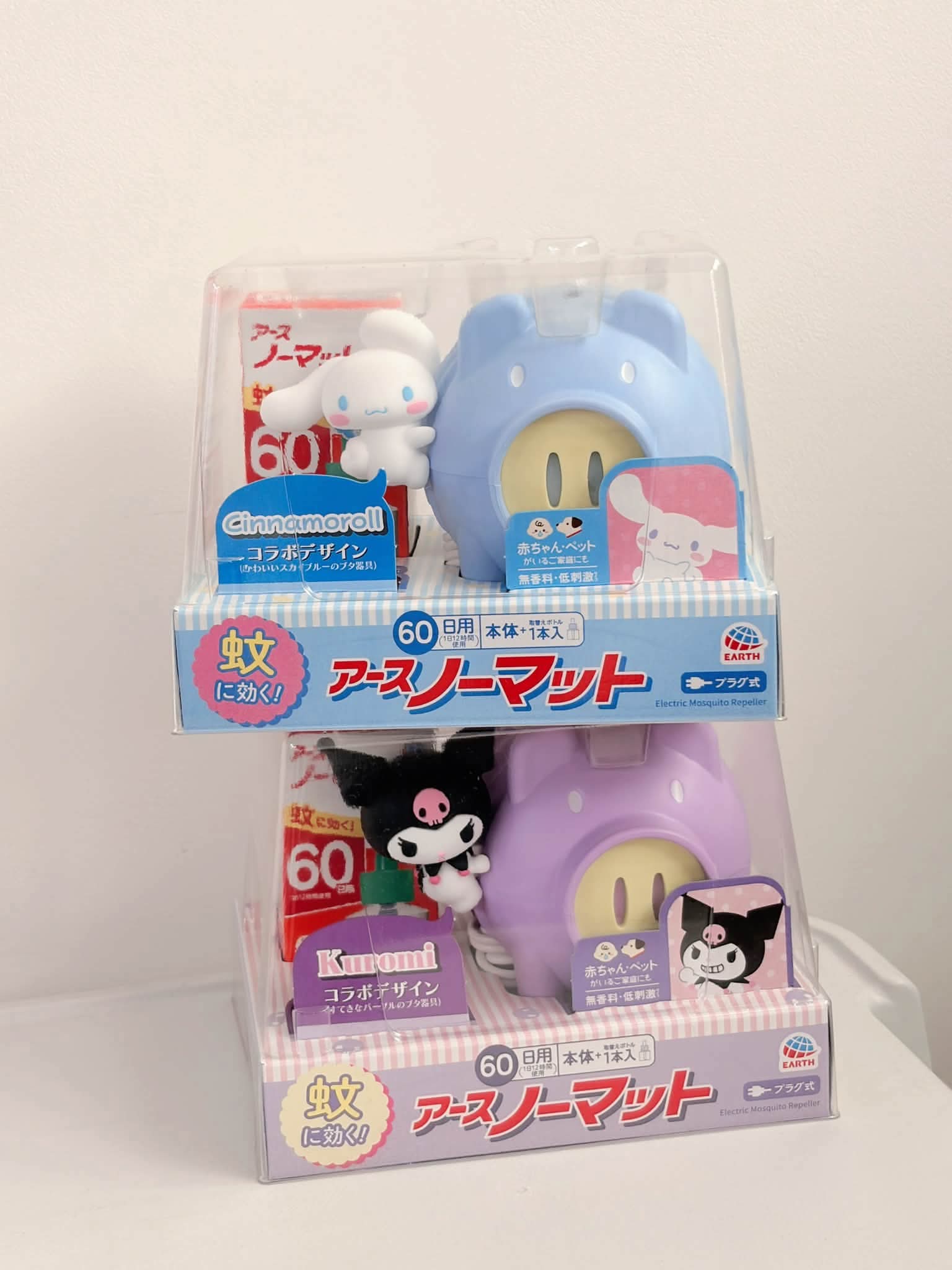 Earth 蚊叮蟲咬穴 60 天 Cinnamoroll/Kuromi 聯名款電蚊香器