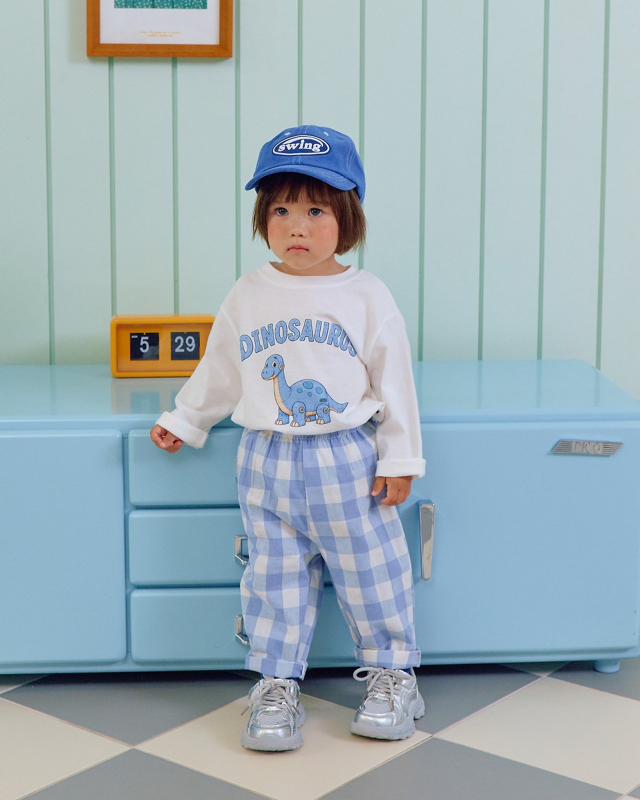 OOTT | Robot dinosaur top and bottom clothes set 