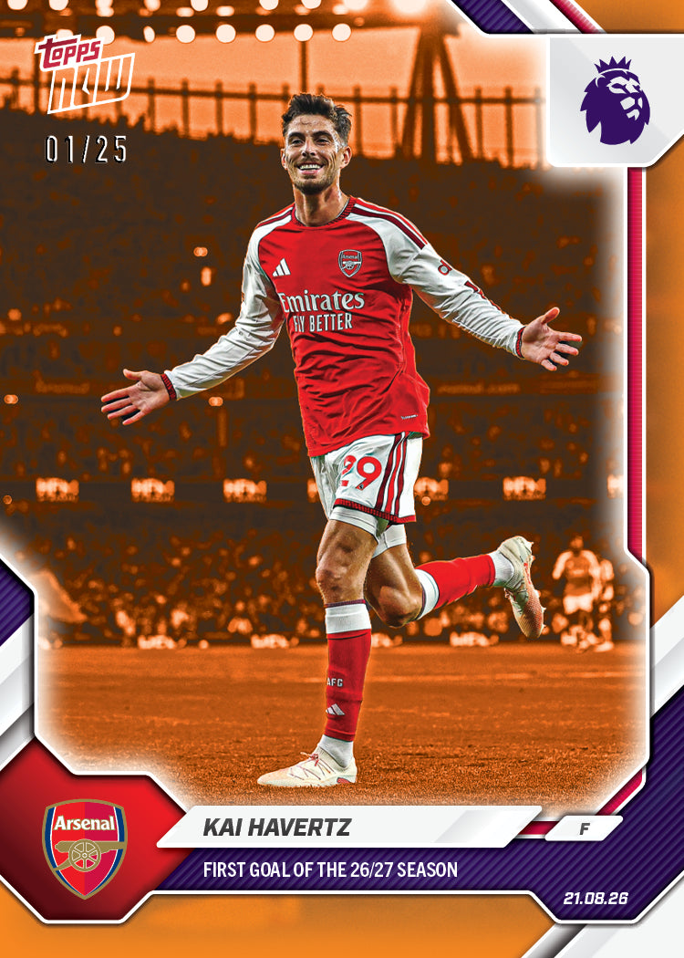 Kai Havertz - 2026/27 Premier League Topps NOW® #1 新季首球【團購】