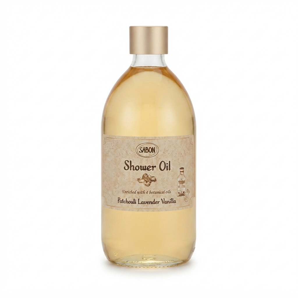 Sabon 廣藿香薰衣草香草沐浴油 500ml 配泵頭| 經典人氣首選、頂級植物油修護、溫暖木質調、深層保濕滋潤