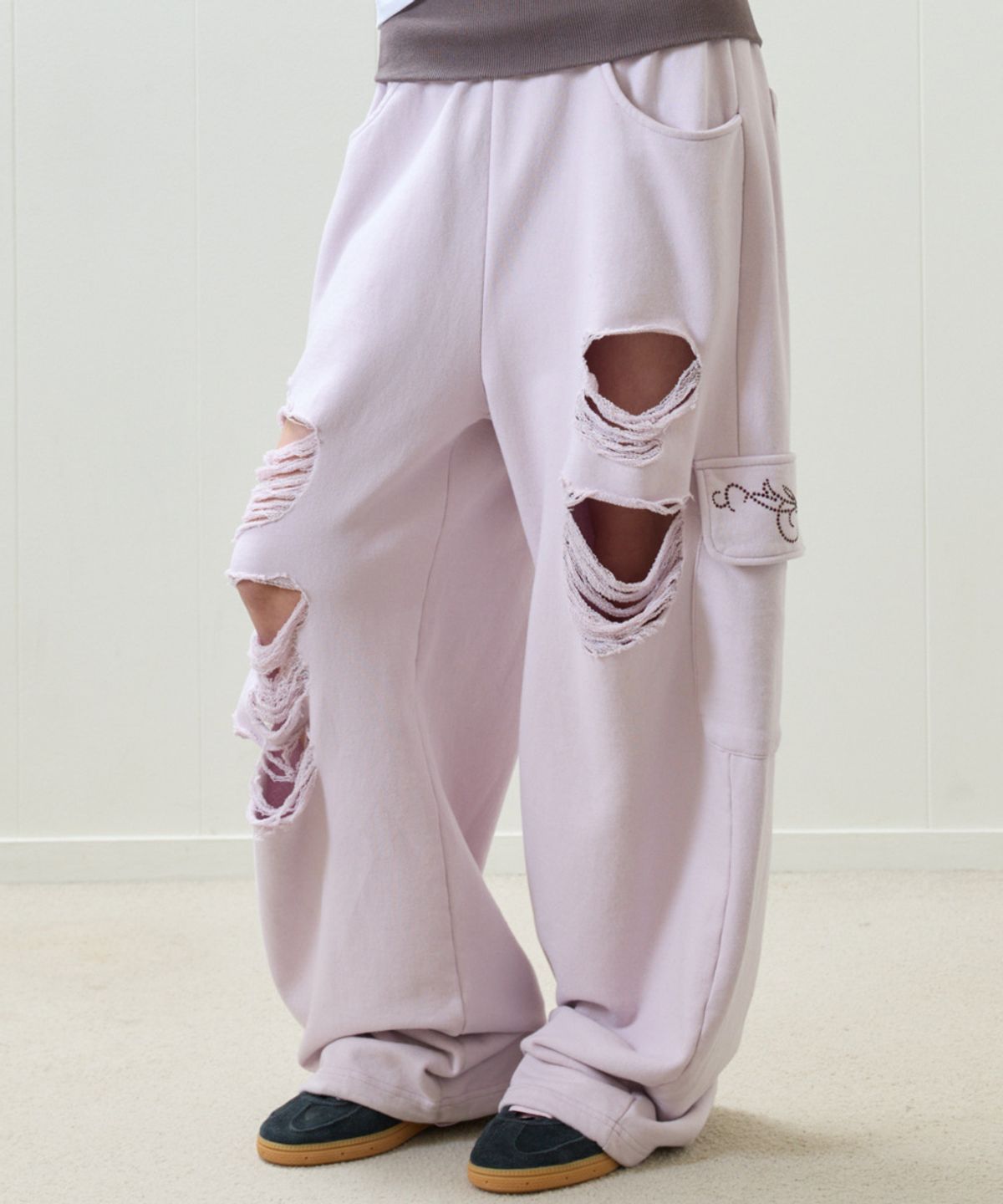 🇰🇷訂購｜LUV IS TRUE 26SS｜EL DAMAGE COLORING TRAINING PANTS 3色 