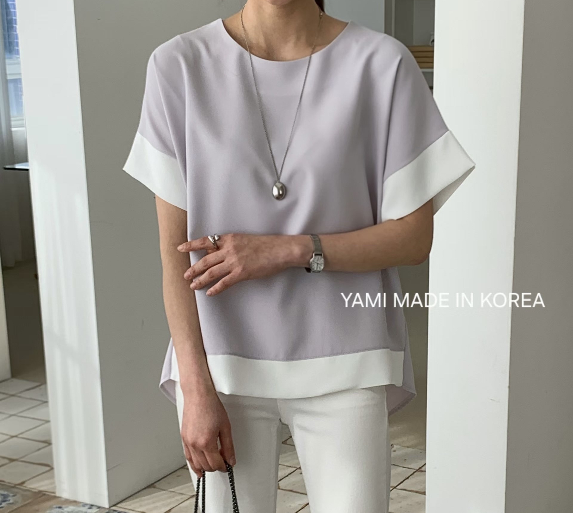 Made in Korea🇰🇷百塔拼色top