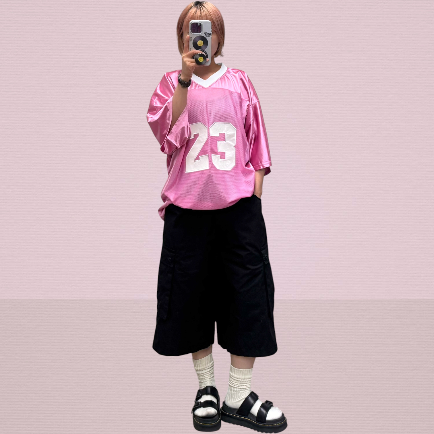 221332 “23” V領網眼球衣Tee