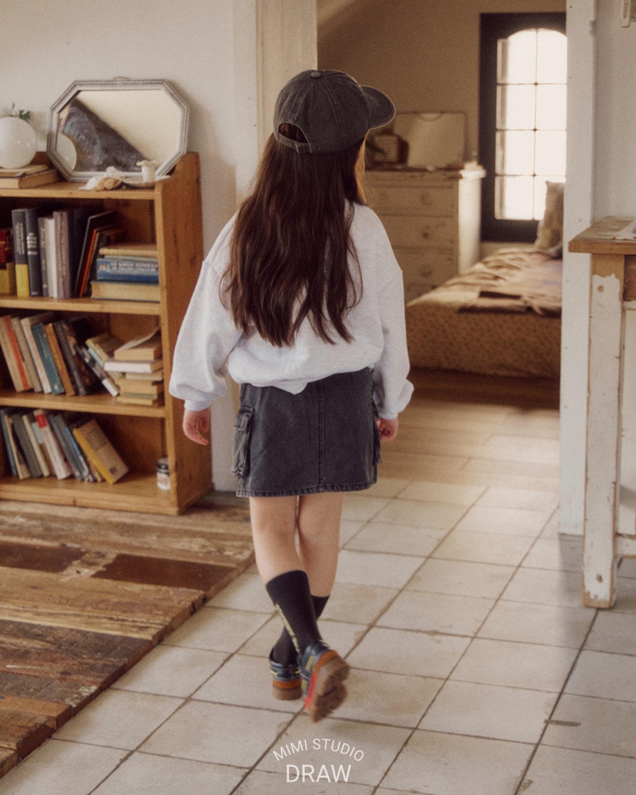 Bymimi | Demin skirt (Black/Blue