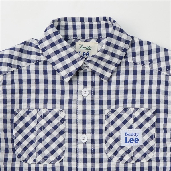 🇯🇵預訂 日本直送🇯🇵Buddy Lee 兩色標籤口袋格紋短袖恤衫