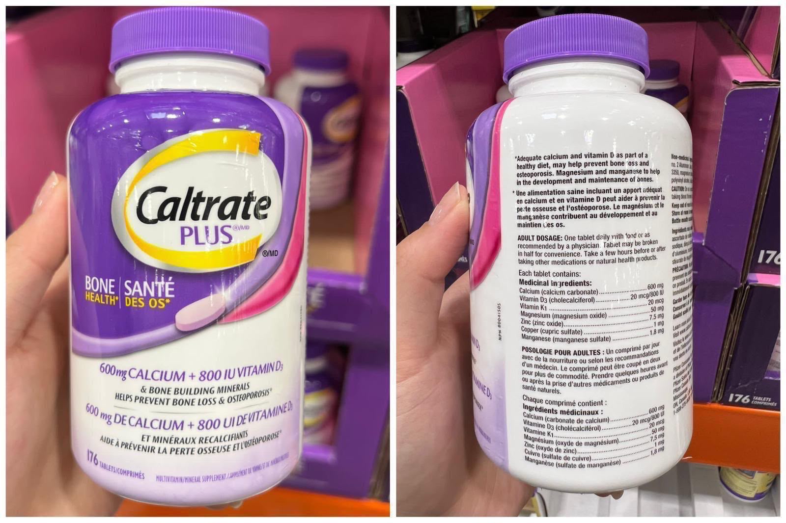 加拿大Costco直送  Caltrate 佳存600+D3及礦物質2合1配方 [176粒]