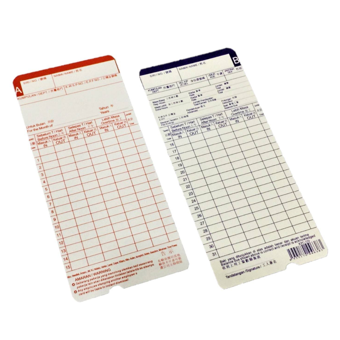 NISO Punch Card with Hole PC 100 - Pack of 100 Pcs