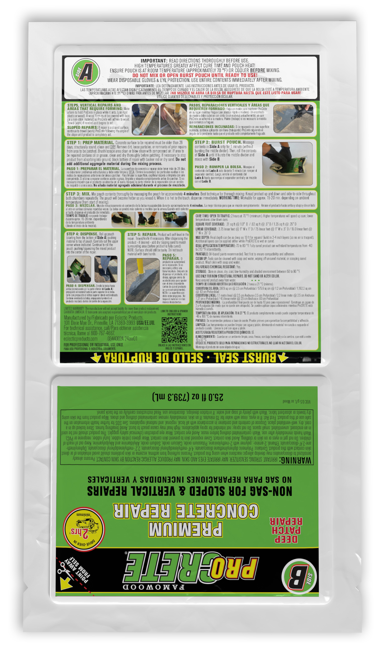 ProCRETE Premium Concrete Repair – NON-SAG 高級混凝土修補劑 – 不下垂