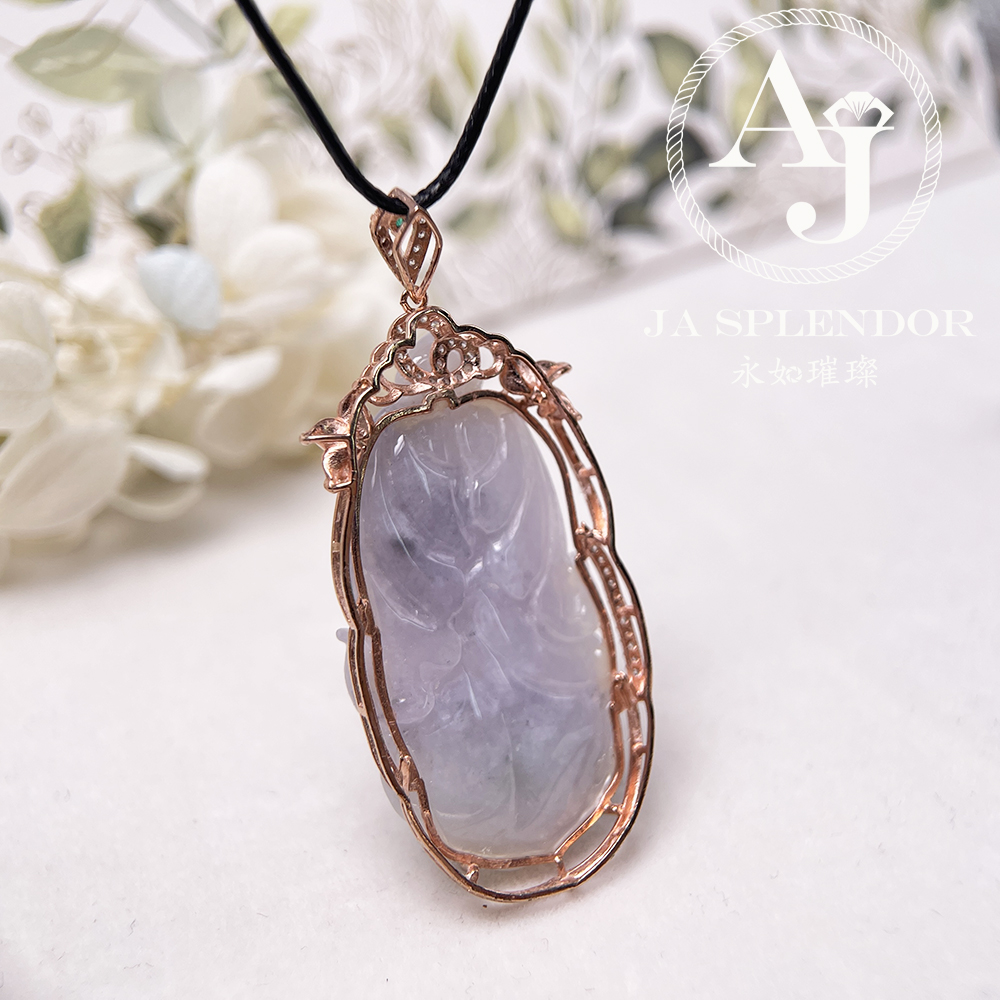 JNS-48 天然翡翠A玉 冰糯粉紅佳人灑烏鷄生意興隆/財源滾滾來/生菜