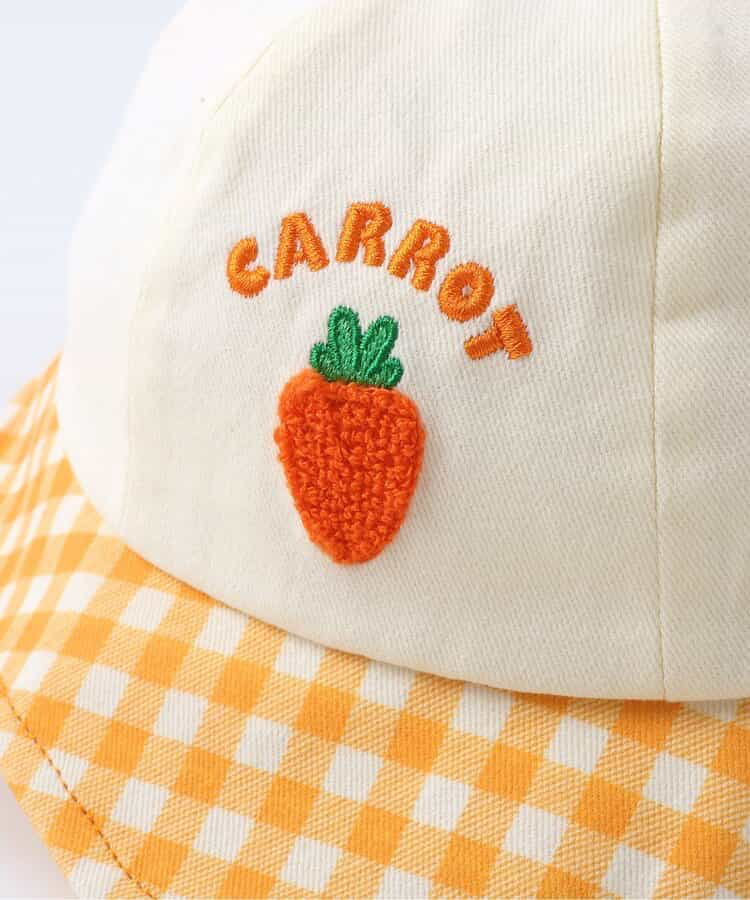 🇯🇵預訂 日本直送🇯🇵BREEZE兩色蔬菜毛毛貼花格紋遮陽帽