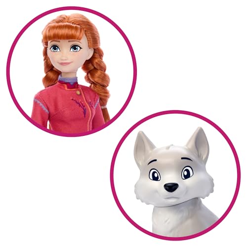 Mattel Disney Frozen 魔雪奇緣 Anna 安娜公主與小狼寶寶公仔套裝｜Animals of Arendelle 角色扮演玩具｜3歲以上