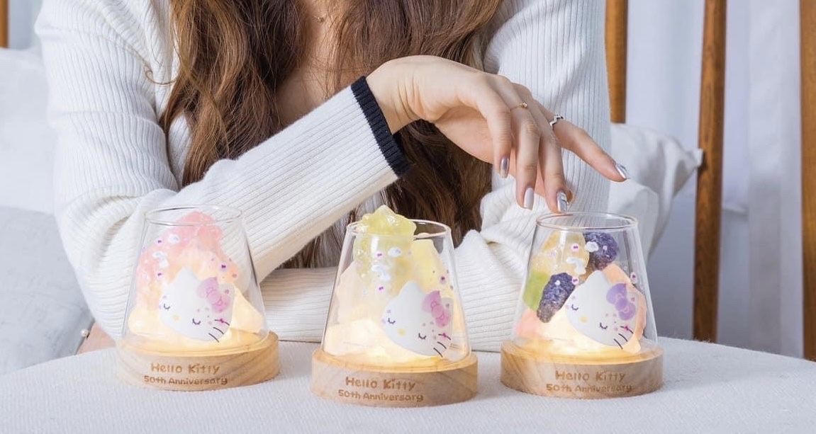 🇹🇼台灣超商限定 Hello Kitty 50th 天然水晶擴香燈 