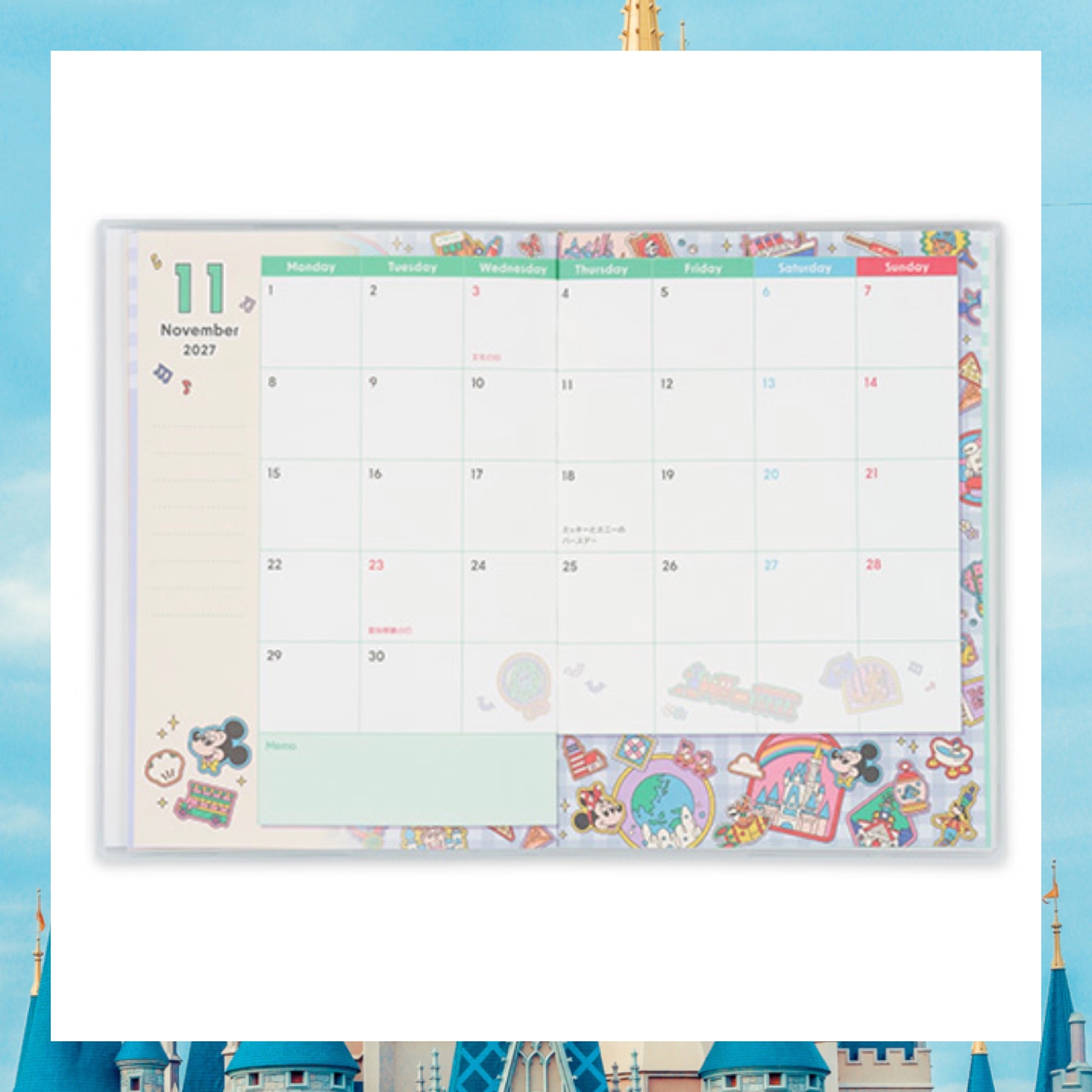 ：日本：DISNEYLAND園區產品 13/8 日本發賣 2027 SCHEDULE BOOK