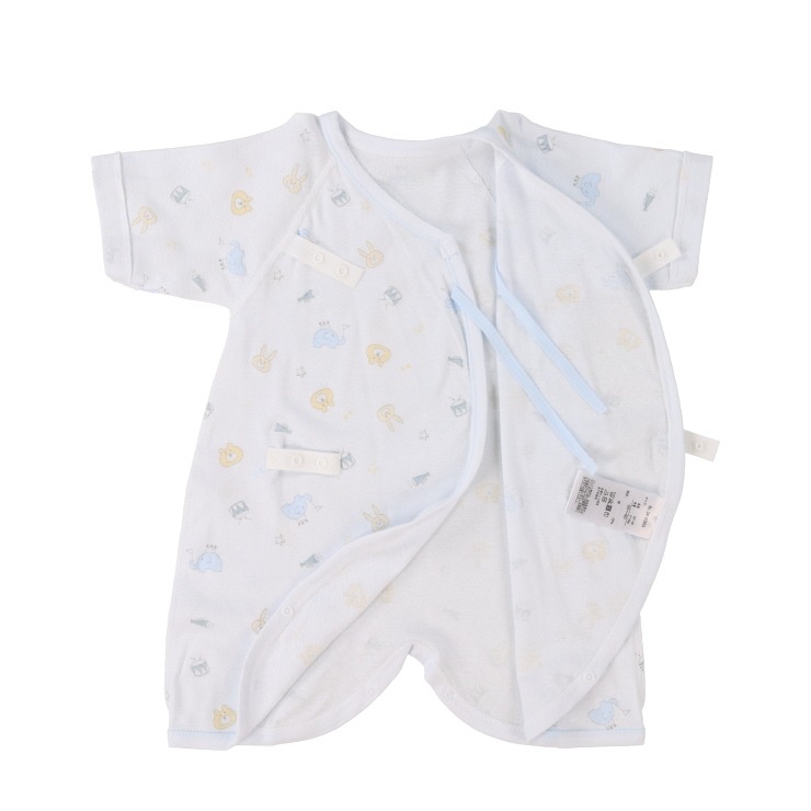 🇯🇵限量預訂 日本直送🇯🇵日本製淺藍色動物樂器印花新生兒純棉打底五件套