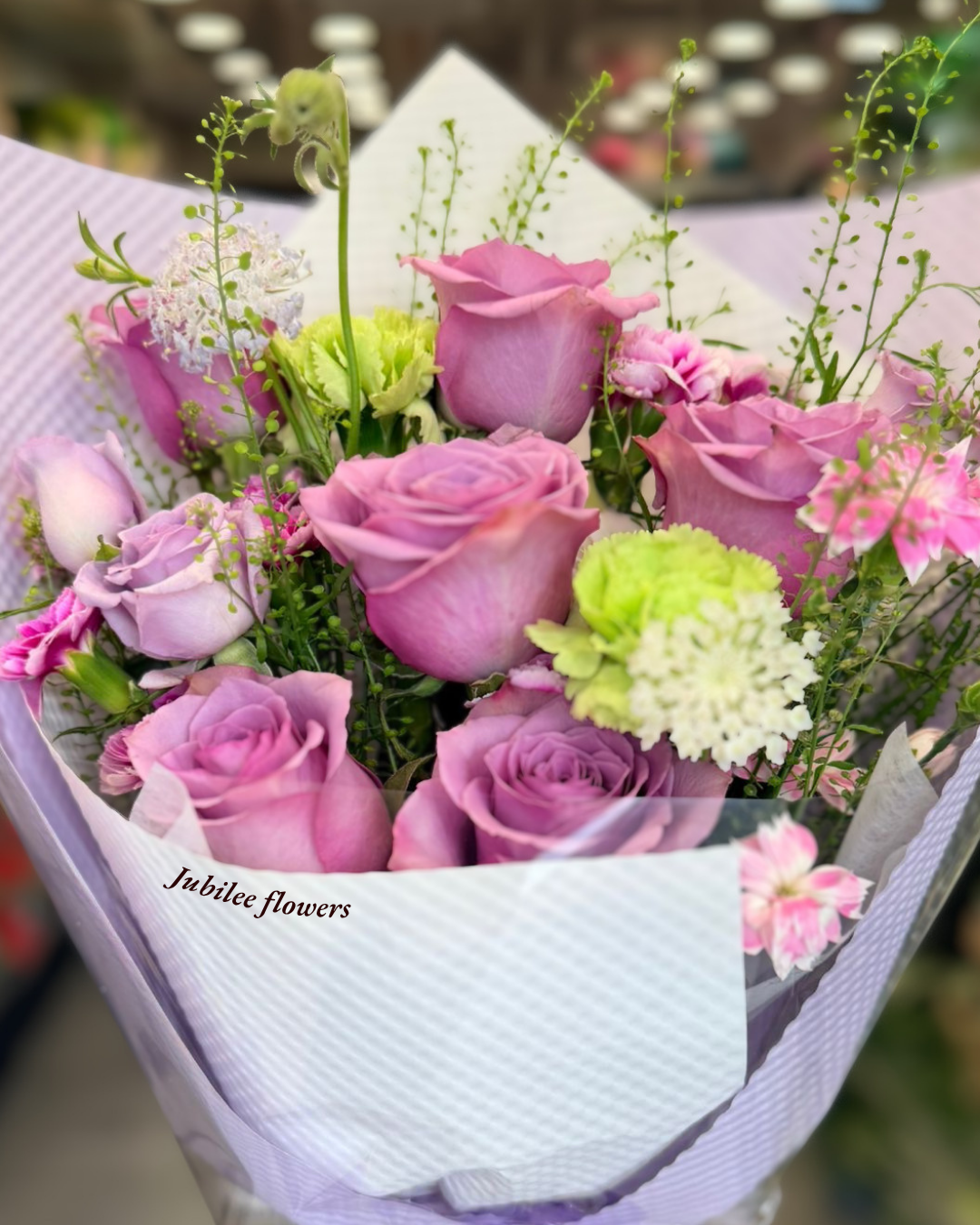 紫玫瑰混搭花束