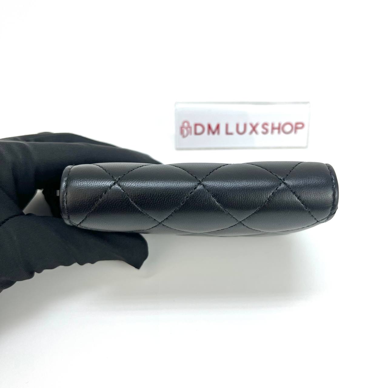 Chanel Classic So Black Zip Coin Purse (Microchip)