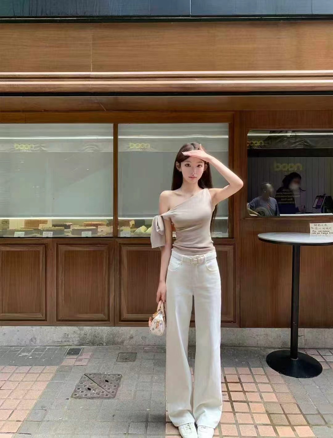 1716 HIGH WAIST WIDE LEG PANTS 高腰直筒阔腿裤