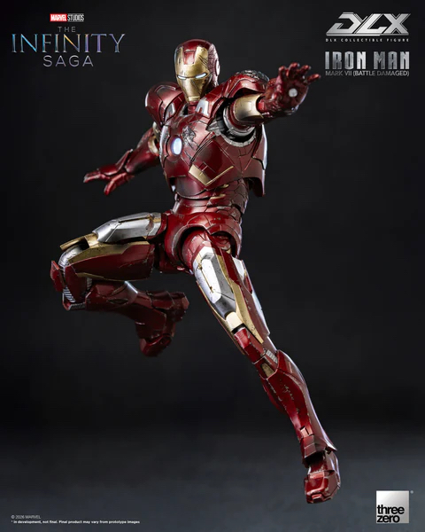 🧲預訂26年第4季：Threezero DXL系列 Marvel Studios The Infinity Saga DLX Iron Man Mark 7 (Battle Damaged) 鋼鐵俠 Mark 7 (戰損版) 可動 合金 figure (胸口/眼睛著燈）鐵甲奇俠 鋼鐵人 