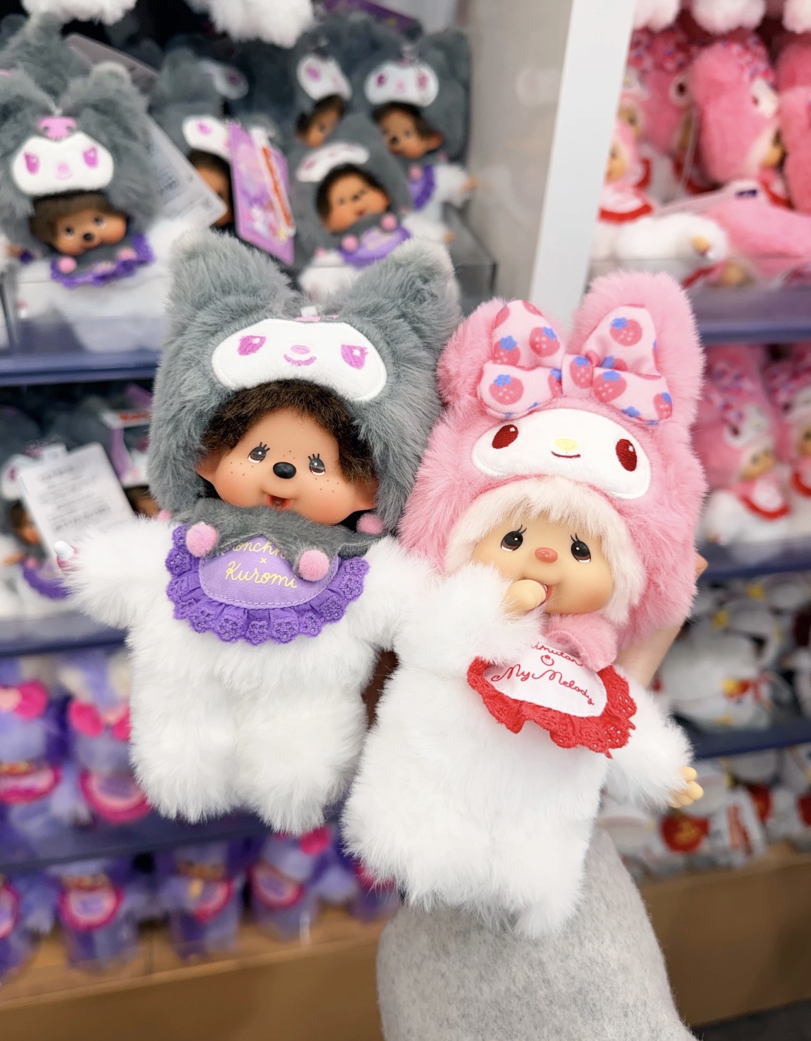 近期預訂｜monchichi x kuromi / melody 公仔吊飾