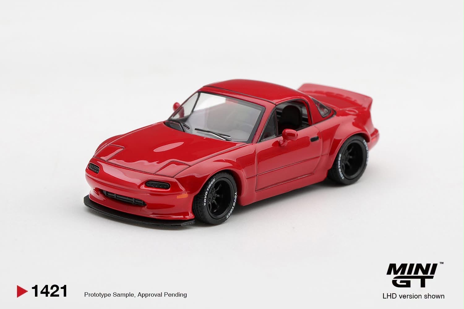 （預訂 Pre Order) MINI GT  （MGT01421-L） Mazda MX-5(NA)Pandem Classic Red