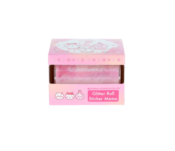 四月連線貨品 - 日本 CHIIKAWA Sakura Pink 閃光卷貼紙備忘錄