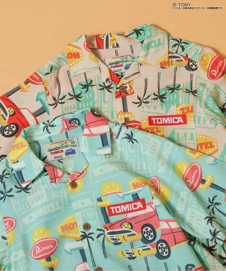 🇯🇵預訂 日本直送🇯🇵Breeze x Tomica系列兩色椰樹車車滿印夏威夷襯衫
