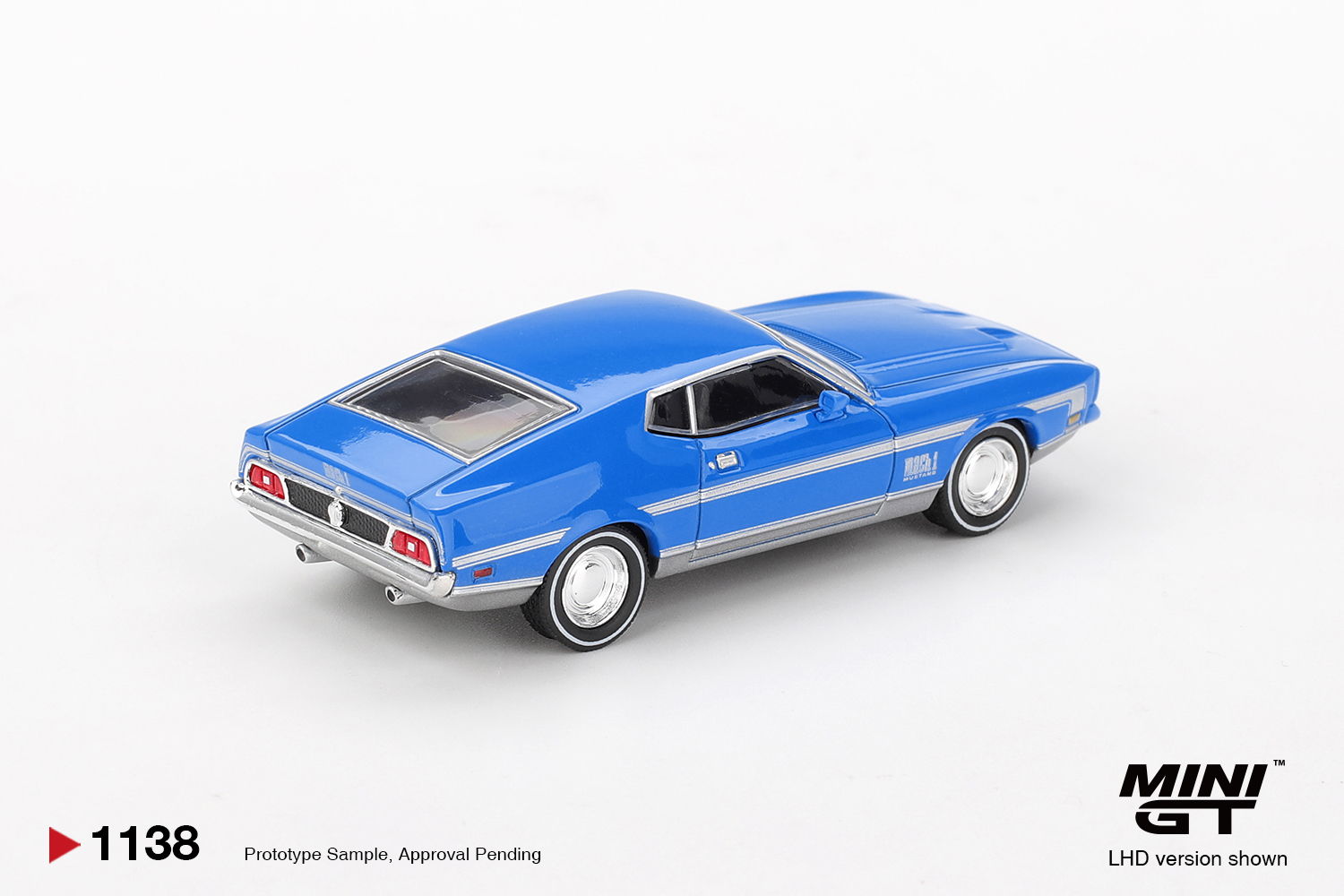 Mini GT 1/64 Ford Mustang Mach 1 Grabber Blue - MGT01138-BL