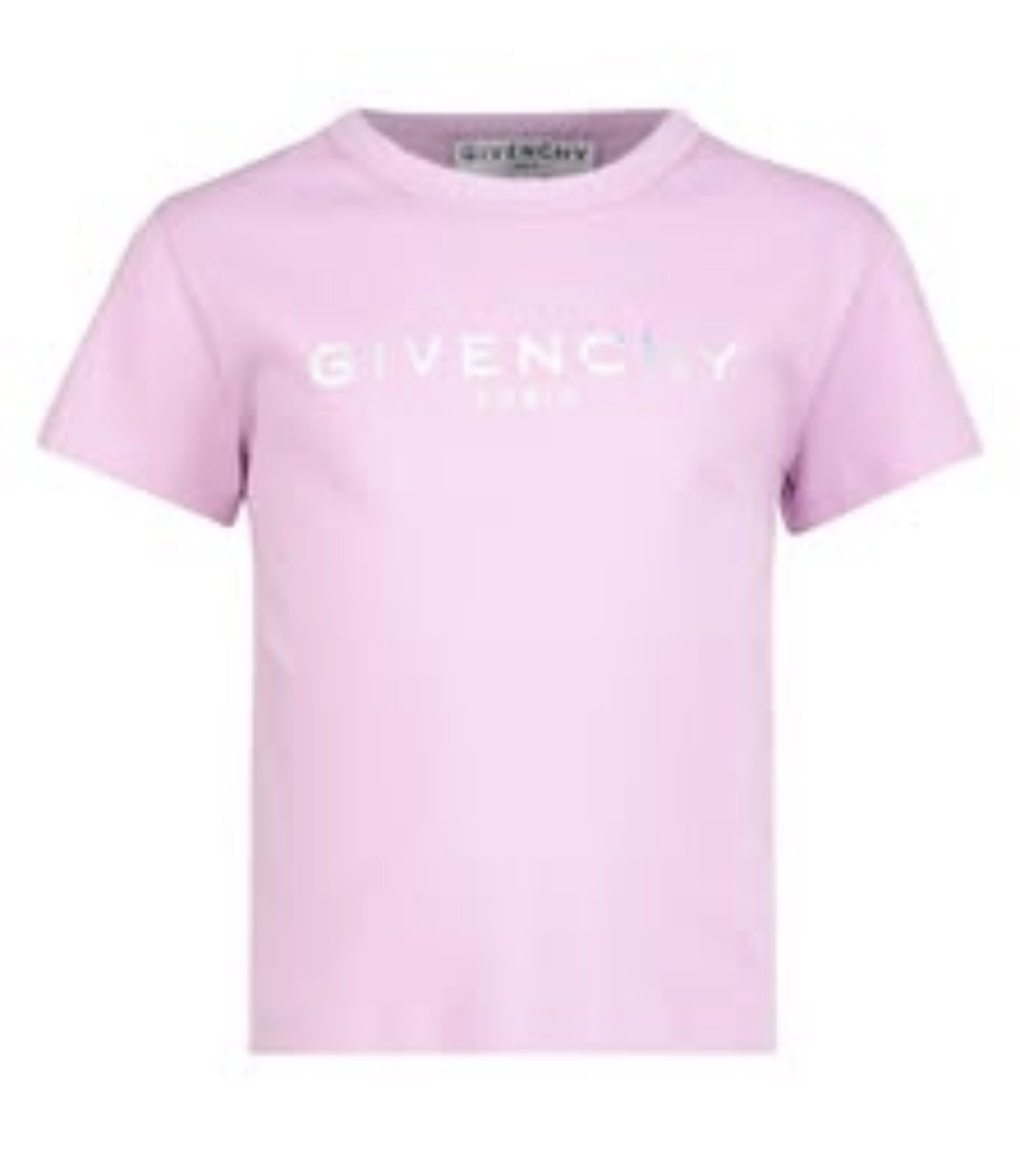 Givenchy kids 粉紫色幻彩logo tee