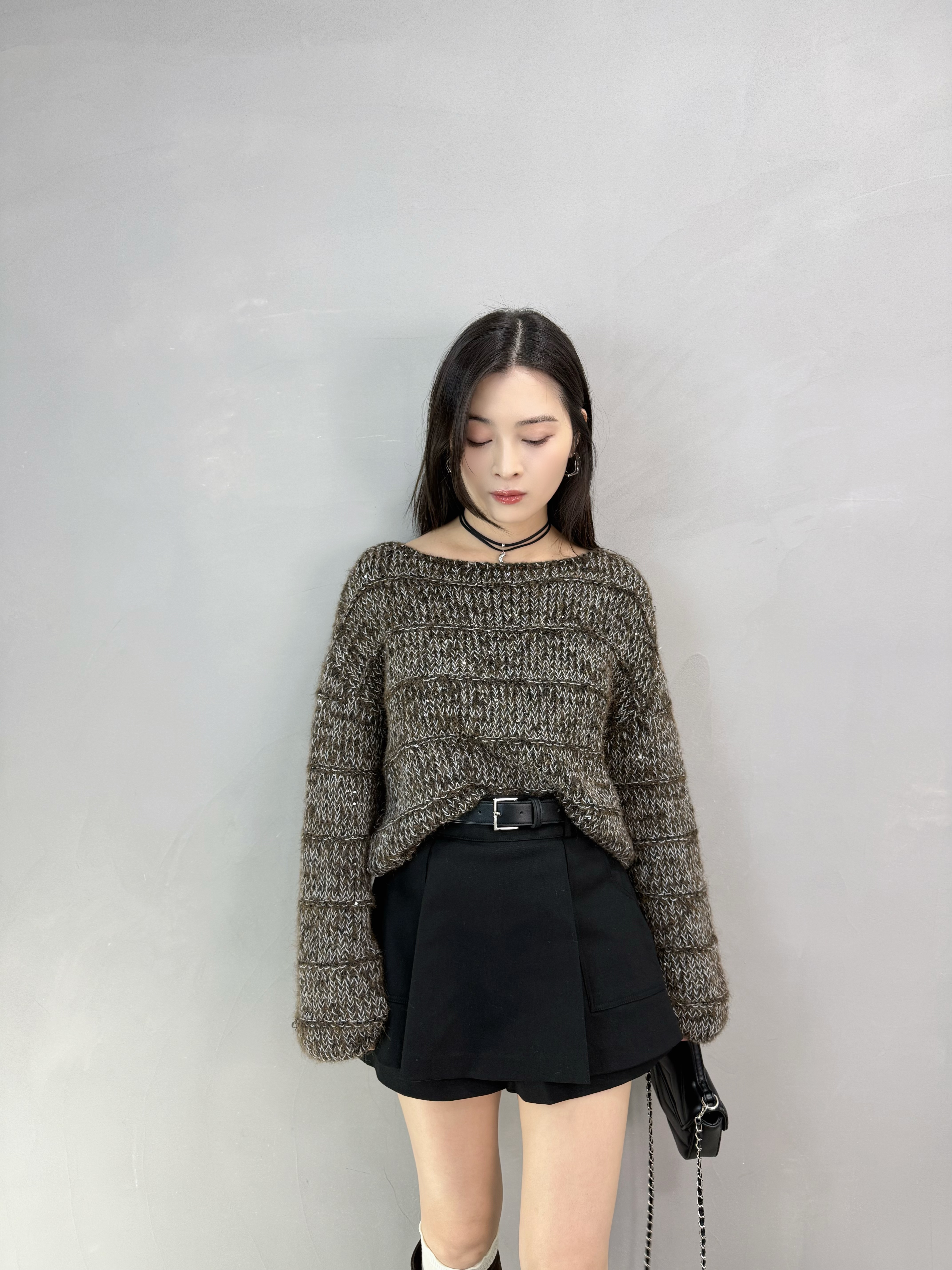 G82 閃片混色冷衫