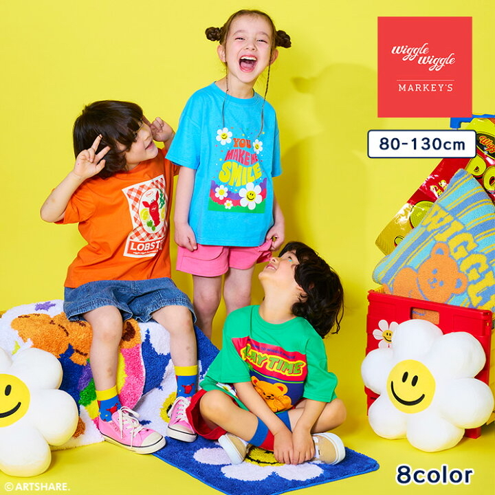 🇯🇵預訂 日本直送🇯🇵Markey’s x Wiggle Wiggle八色趣味印花短袖T恤