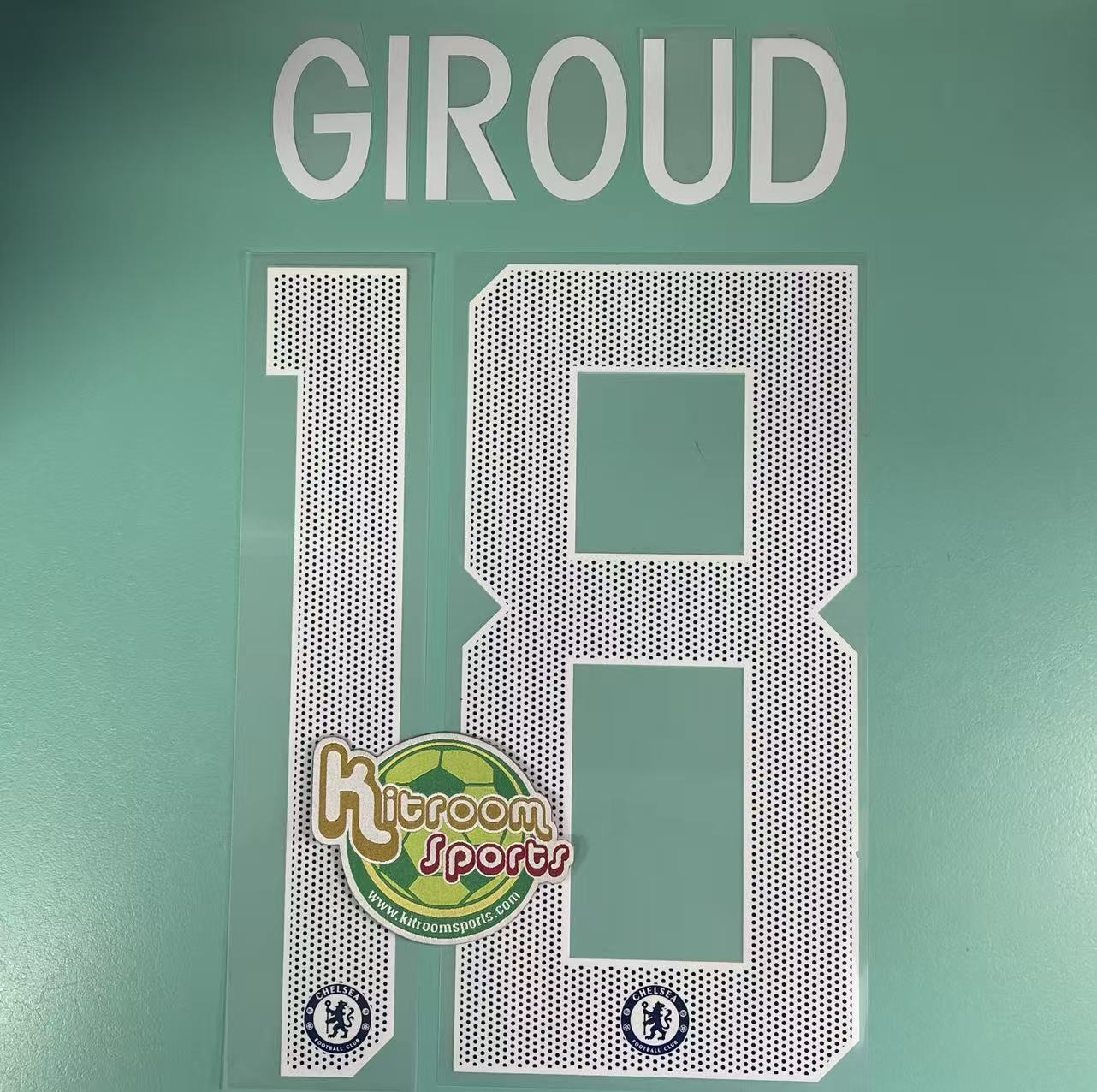 2017-18 Chelsea Home UCL Nameset #18 GIROUD