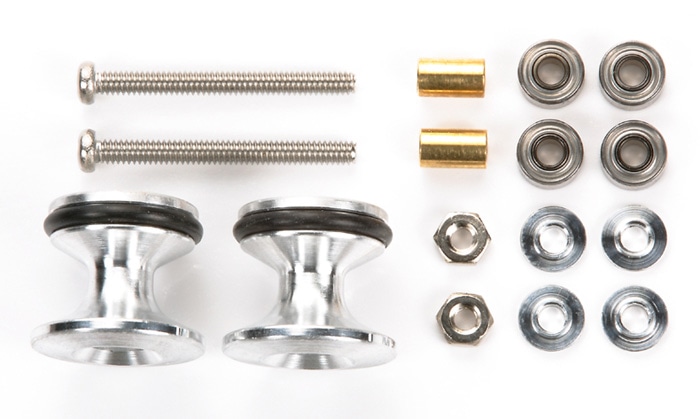 DOUBLE ALUMINUM ROLLERS w/RUBBER RINGS (13-12mm)