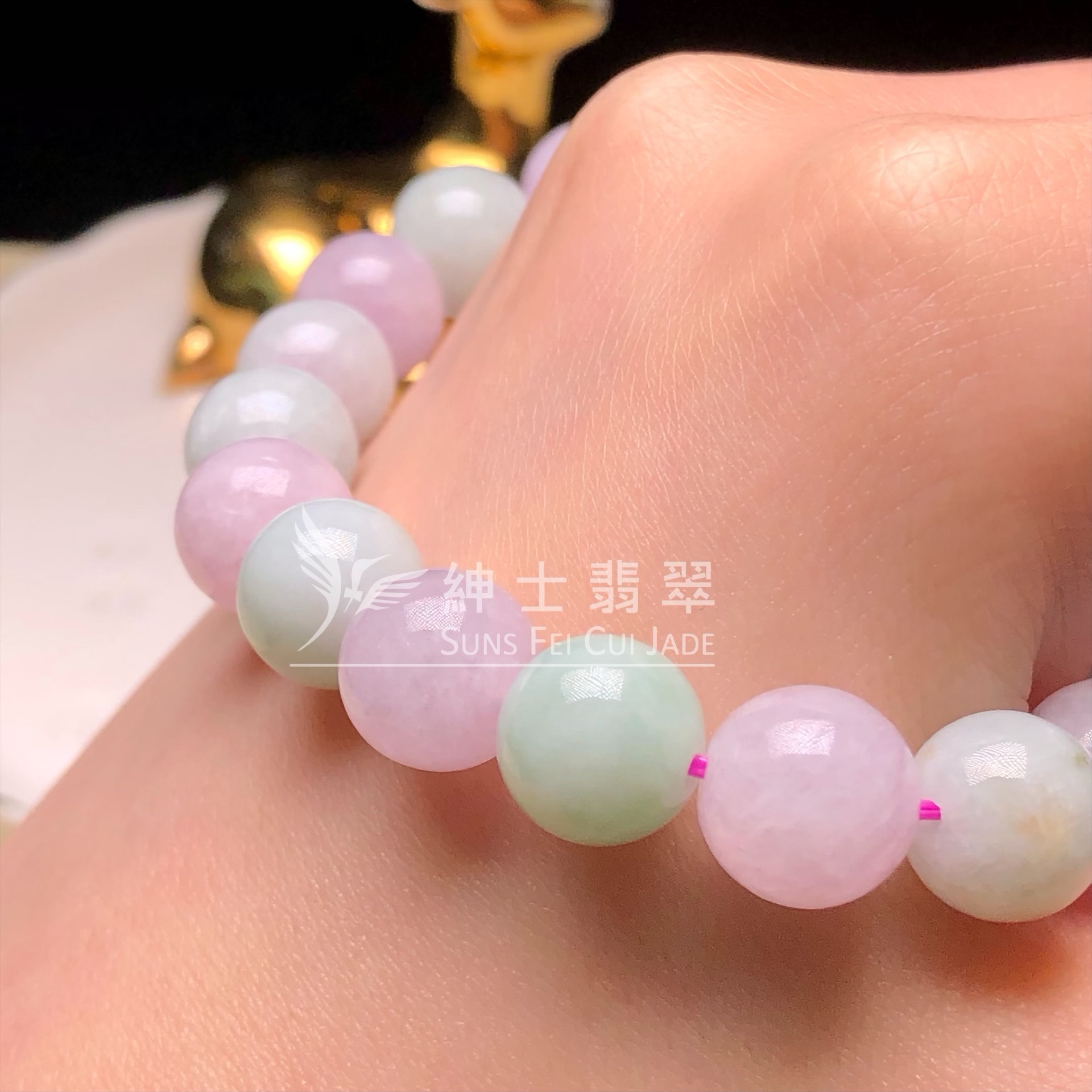 CA00619 春彩翡翠10mm手串 
