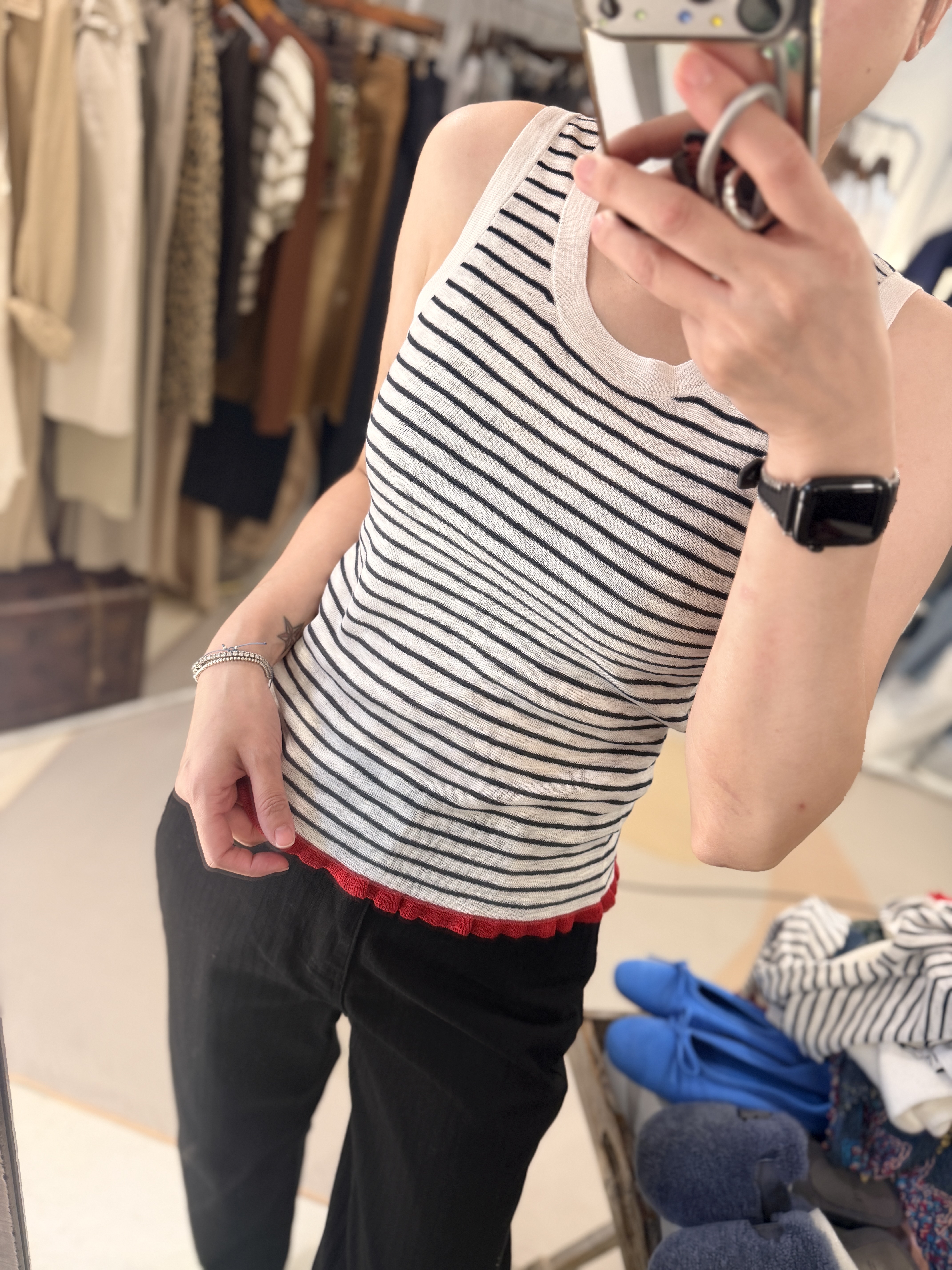 Black and red vest