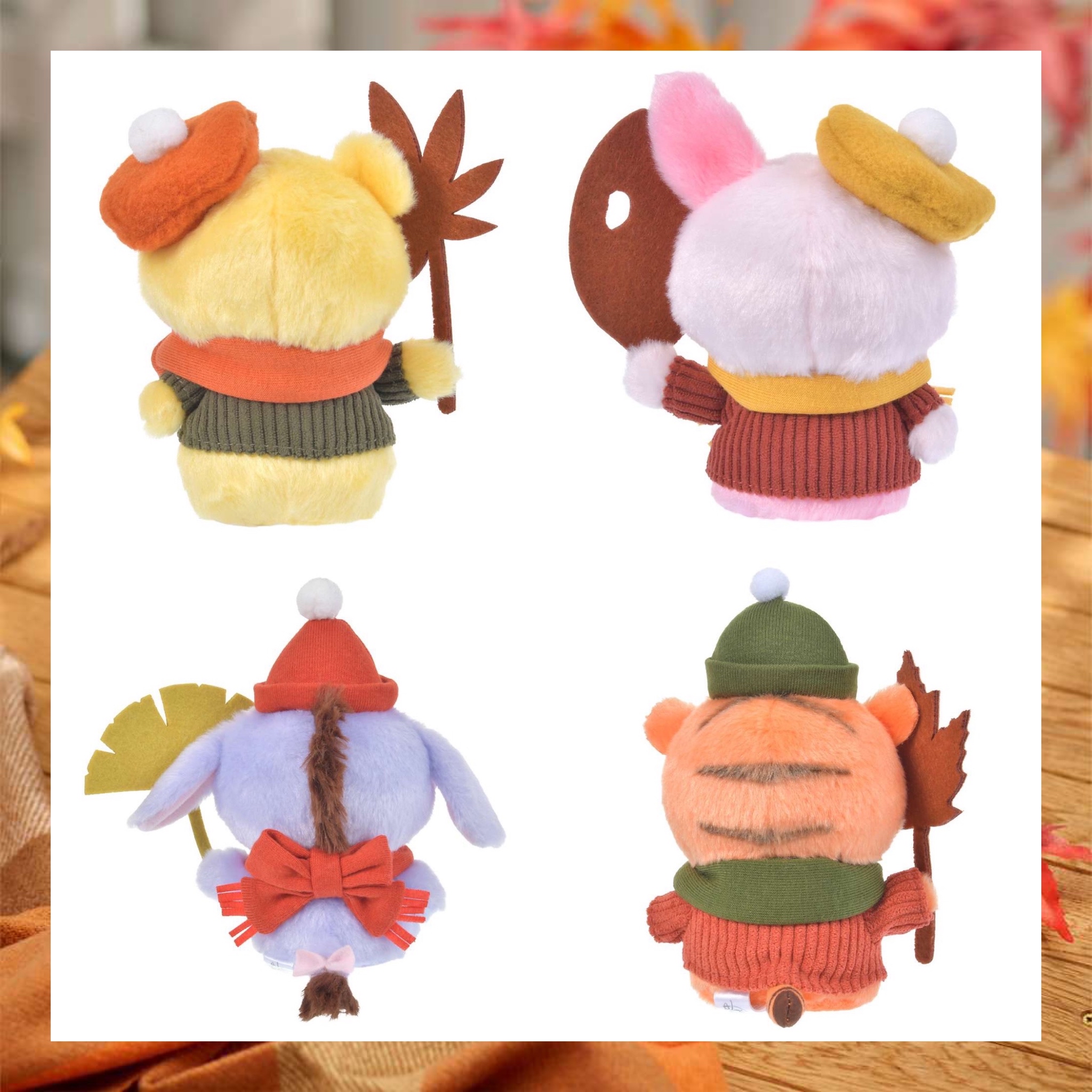 ：日本：MOMIJI POOH 紅葉 6/10 日本發賣 周圍坐 公仔