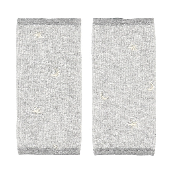 🇯🇵預訂 日本直送🇯🇵灰色星月刺繡毛巾料孭帶咬巾肩巾