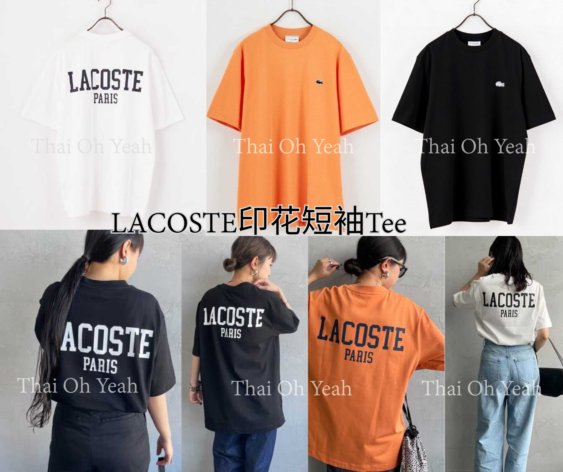 預訂 2026年夏季新品✨LACOSTE印花短袖Tee [貨號26A337]