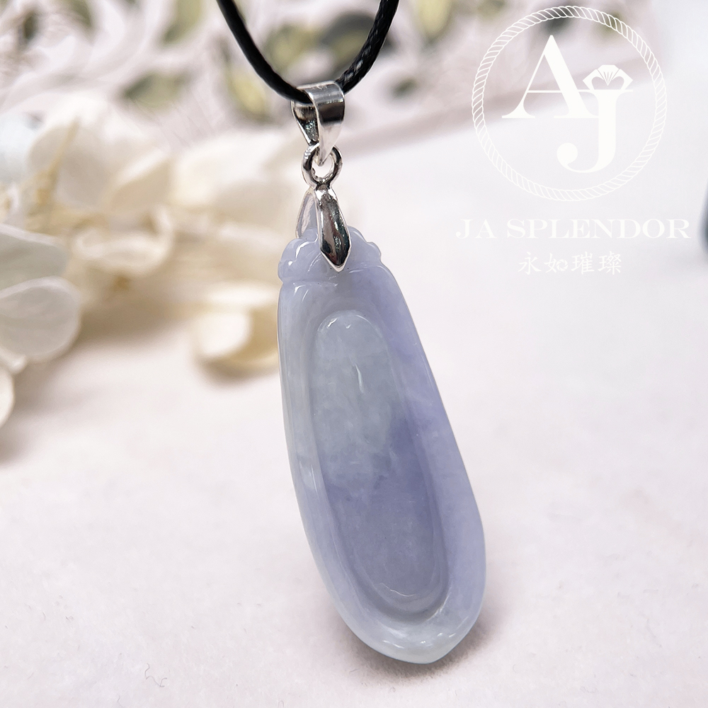 JN-1639 天然翡翠A玉 春彩福瓜（萬壽果）吊墜