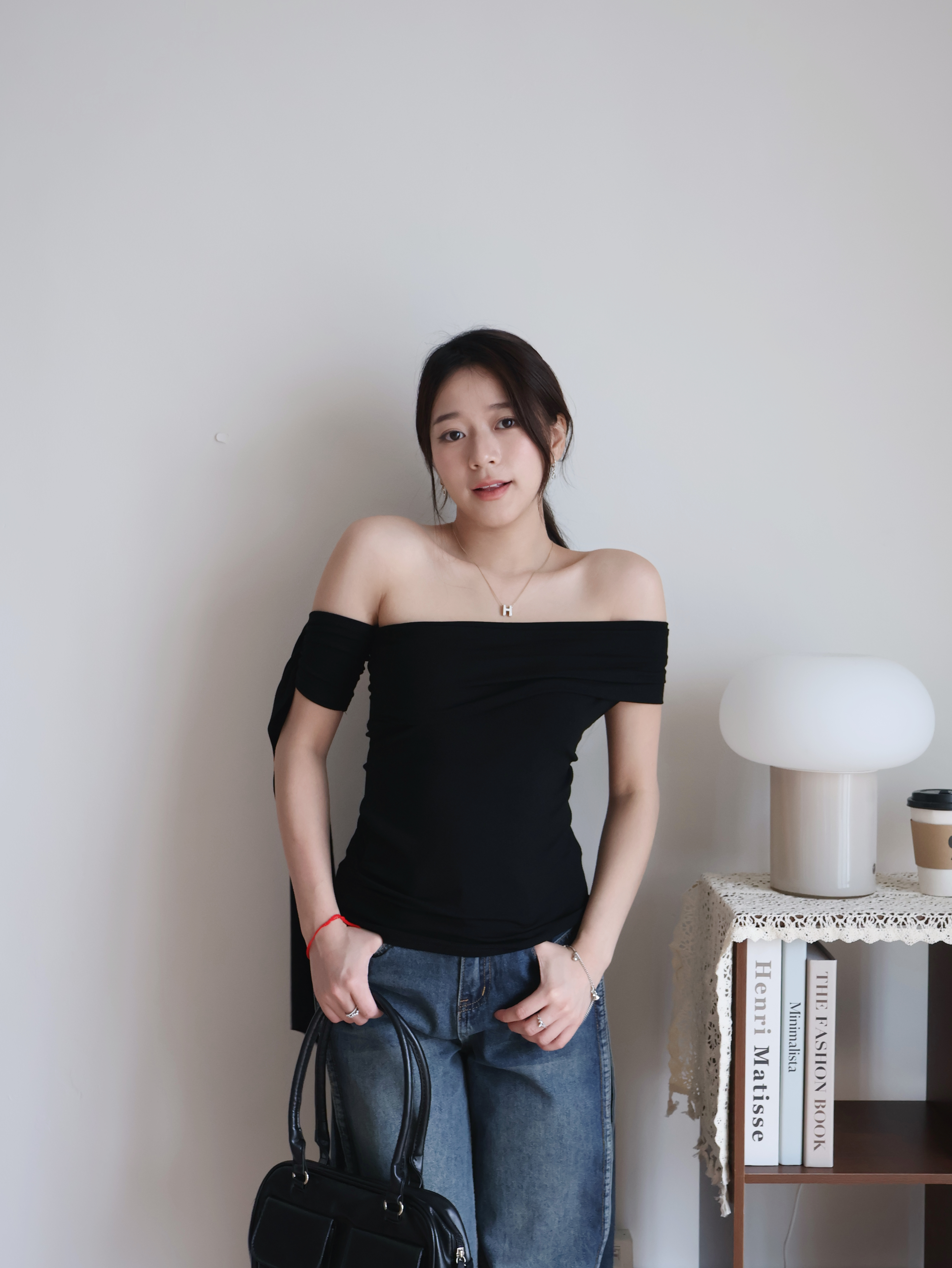Arthur Off Shoulder Shirt | Black
