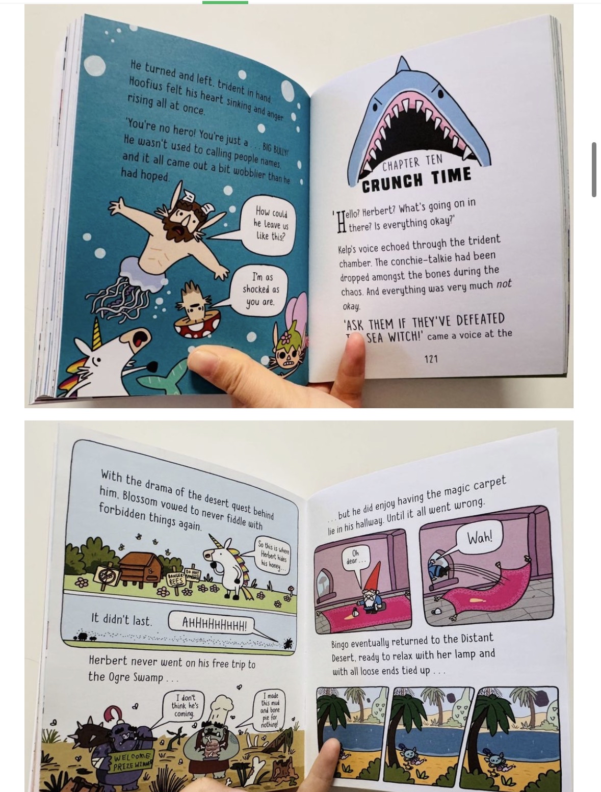 💯正版Super Happy Magic Forest 4冊 🇬🇧英國進口書，牛津大學出版社Oxford 非常厚4冊書！單冊200頁左右！ 🎵配套原版音頻✨藍思500L–700L  爆笑奇幻冒險書，腦洞大，畫風可愛😍 🏅橫掃兒童圖書中心會刊藍緞帶獎 🏅劍橋最佳童書獎🏅謝菲爾德圖書大獎