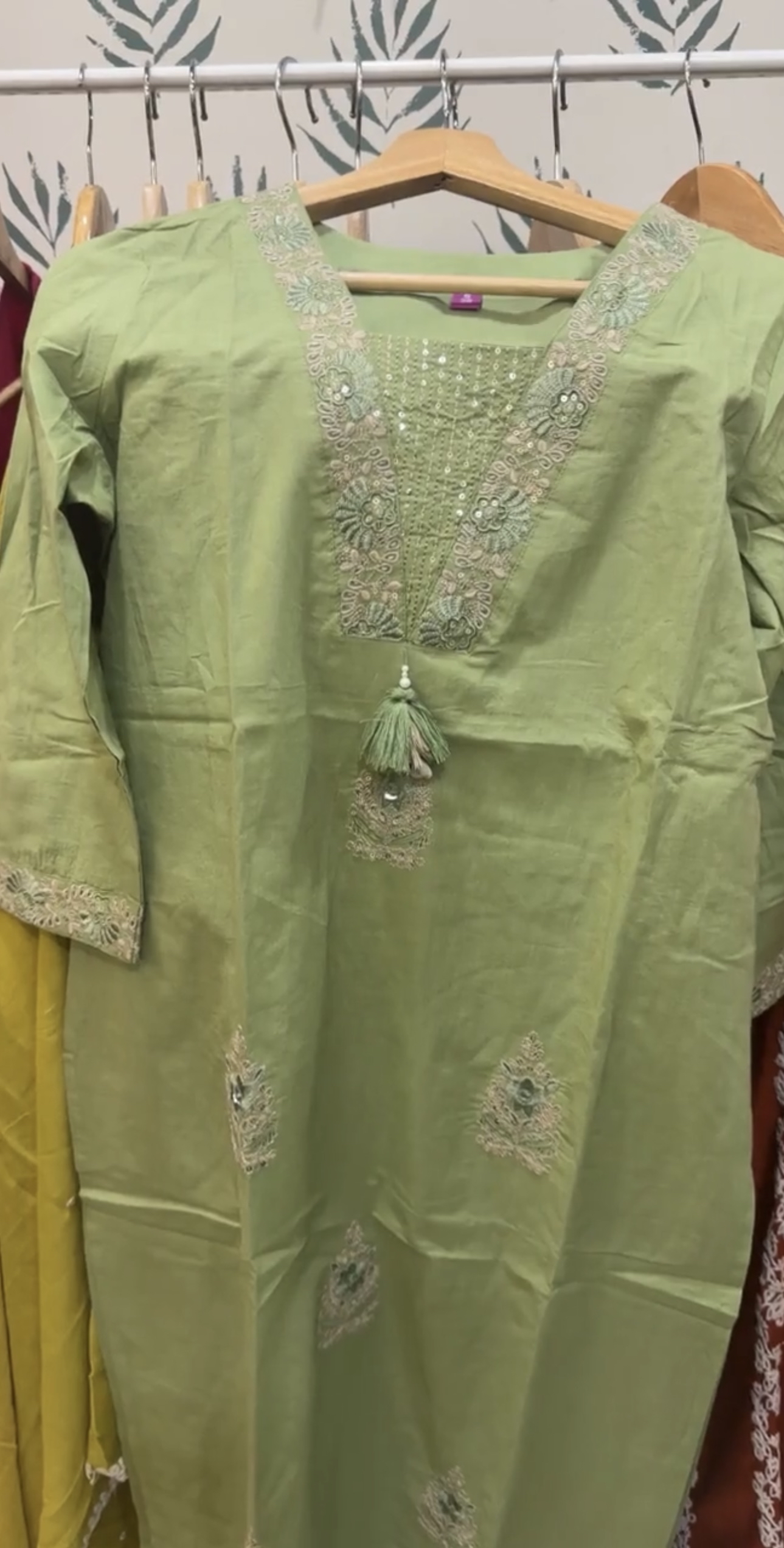 Light Green Kurta set with palazzo