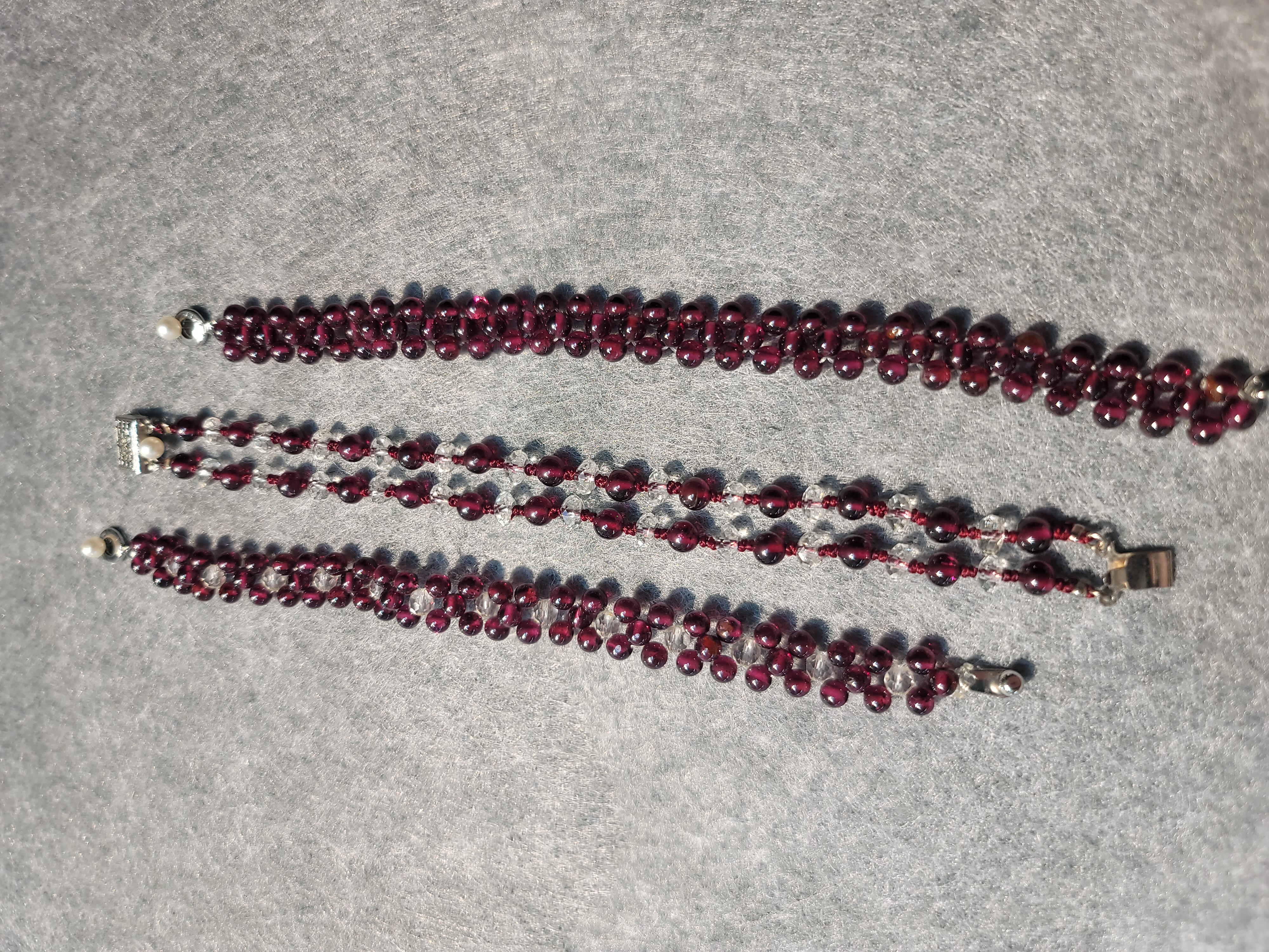 石榴石珠編繩手鏈