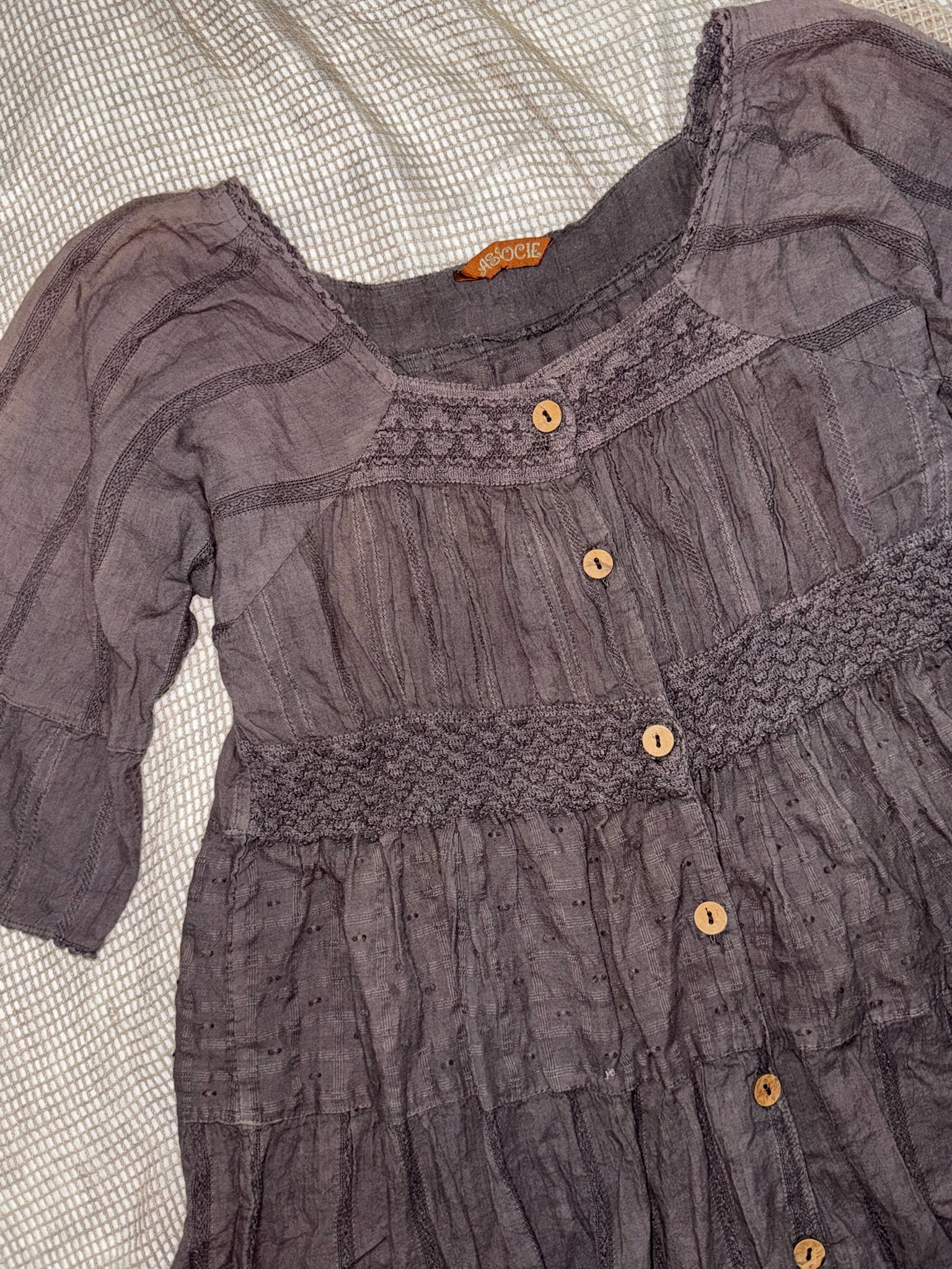 Mori Tiered Button-up Dress