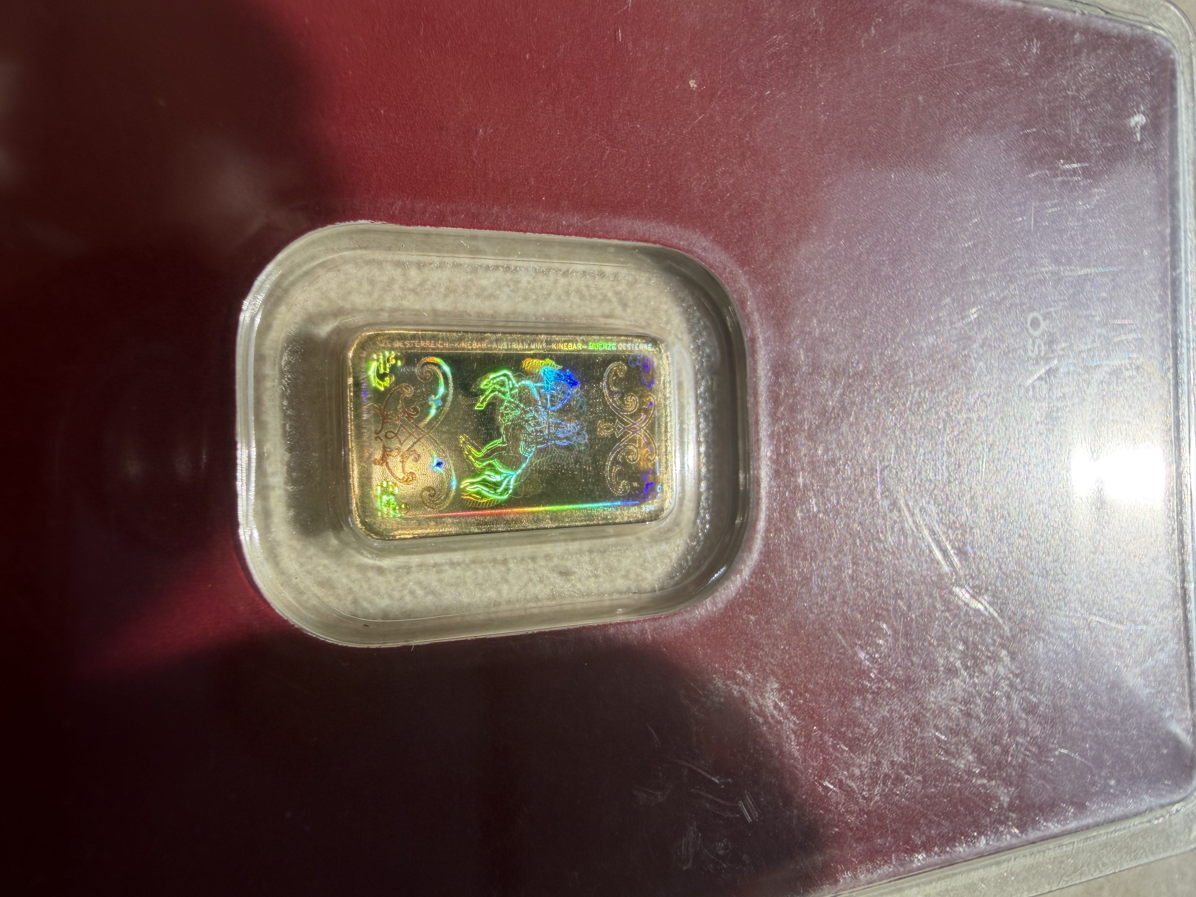 (SN312592) AUSTRIAN MINT Kinebar 1g 🇦🇹 MUNZE Gold Emas 999.9 镭射金