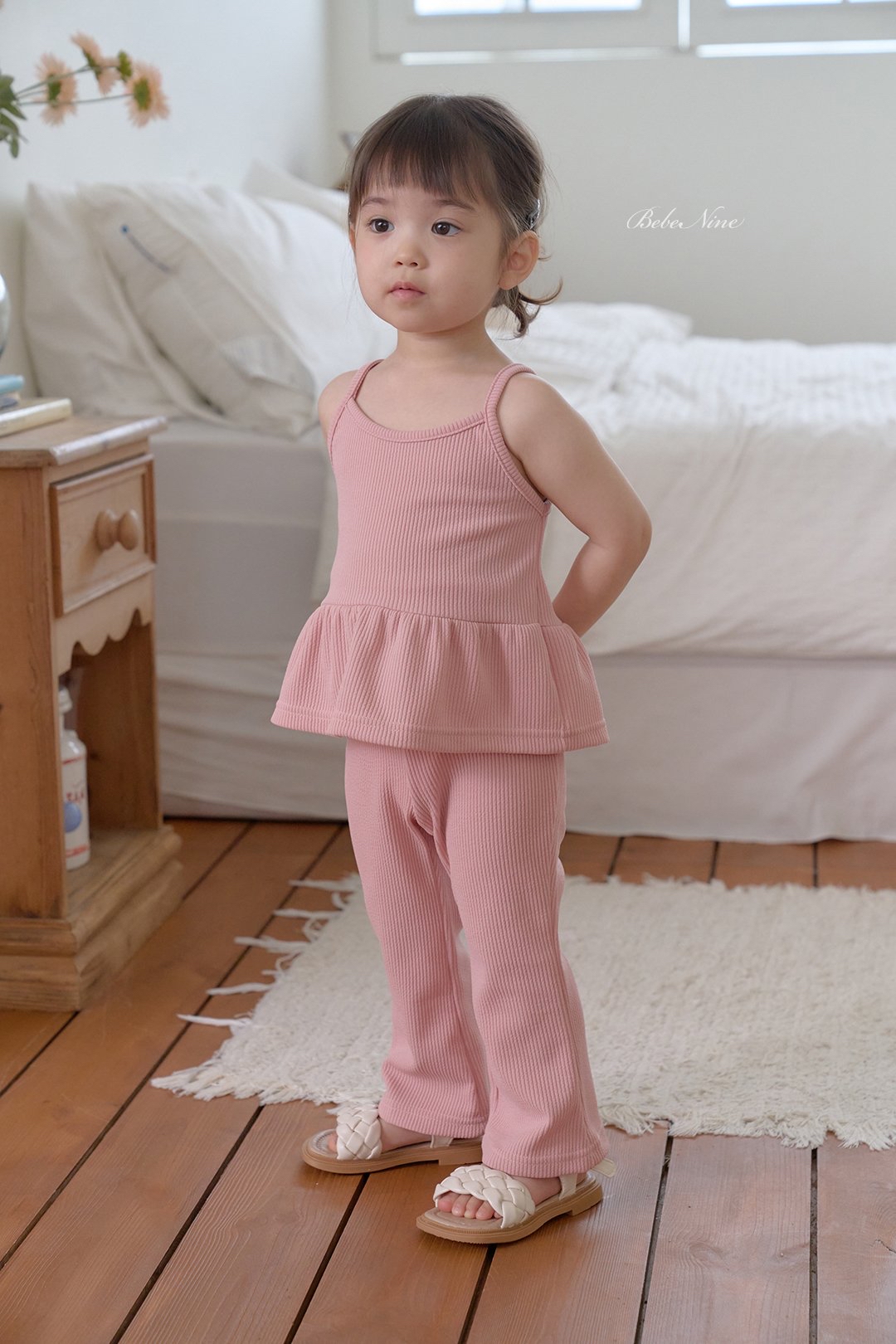 ☀️預訂 韓國直送☀️🇰🇷Bebenine三色荷葉邊下擺吊帶背心上下套裝