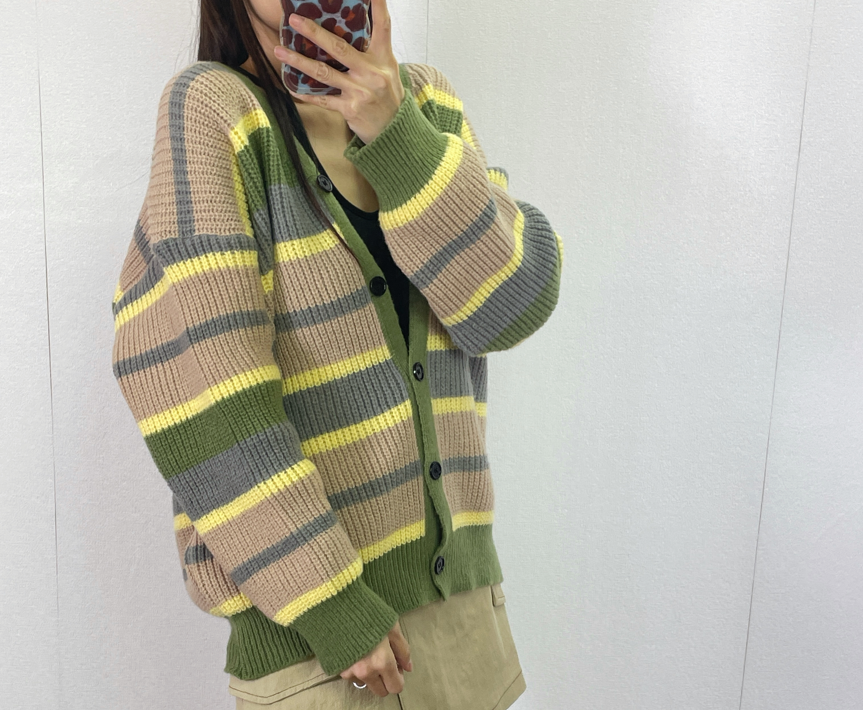 K5520 間色線料針織外套