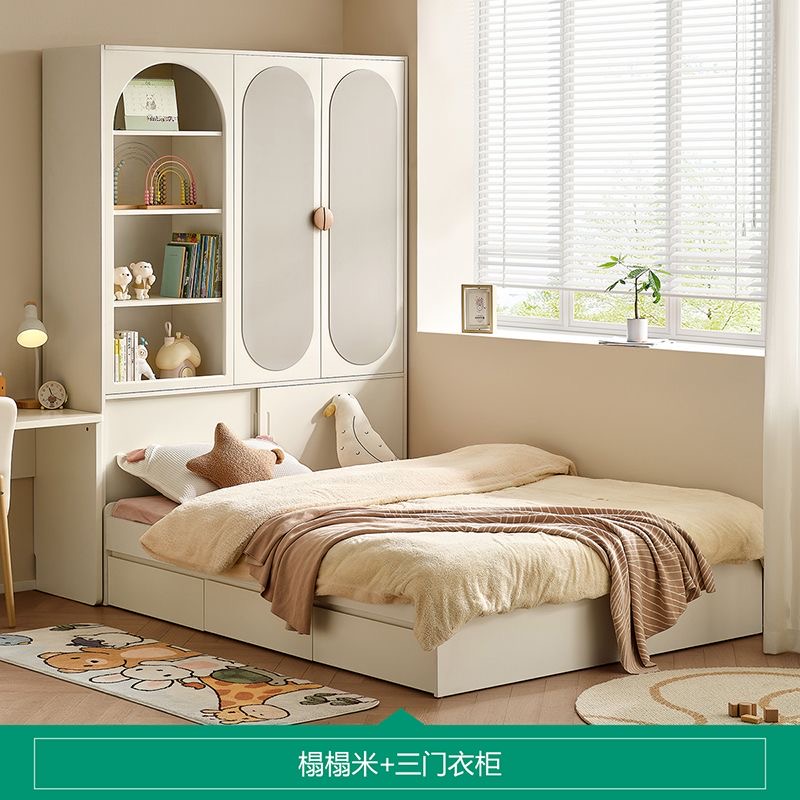 無床頭榻榻米一體兒童床 衣櫃床褥儲物收納櫃 次睡房傢俬 bed